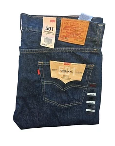 Pantalones de mezclilla LEVIS STRAUSS & CO Premium 501 FLEX azul rectos £110 W38" L30" *NUEVO CON ETIQUETAS* - Imagen 1 de 17