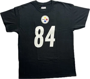 PITTSBURGH STEELERS # 84 Antonio Brown Jersey T-shirt Size Large NFL Black Gold - Picture 1 of 9