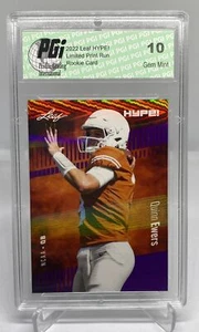 Quinn Ewers 2022 Leaf HYPE! #91 Purple Shimmer 1 of 1 Rookie Card PGI 10 - Picture 1 of 1