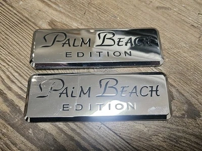 2007 2008 Mercury Grand Marquis Palm Beach Edition Chrome Fender Emblems OEM - Image 1 of 4