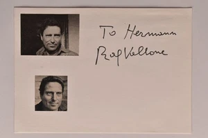 Raf Vallone - - original Autogramm - - Schriftstück - Bild 1 von 1