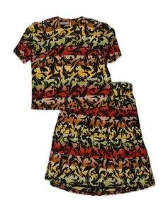 VINTAGE Womens 2 Piece Skirt Set UK 20 2XL W32 Multicoloured Paisley YY56 - Picture 1 of 6
