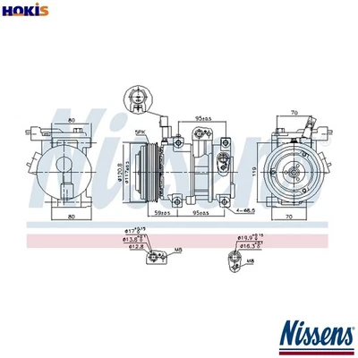 COMPRESSOR AIR CONDITIONING 890683 FOR HYUNDAI G4LA 1.2L G4AG 1.2L 4cyl i20 - Image 1 of 4