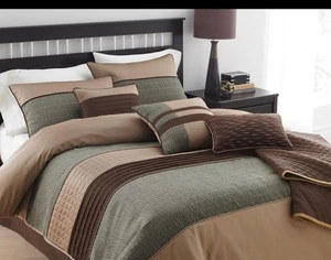 Riverbrook Home Elite Collection Comforter Set, Queen, Lexia - Brown/Multi, 7 PC - Picture 1 of 8