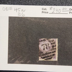 Great Britain #45a pl6 - CV $240 - Lot #11135 - Picture 1 of 1