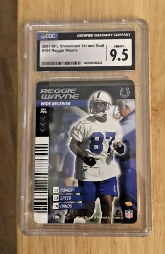 2001 NFL Showdown 1st & Goal #104 Reggie Wayne Rookie CGC 9.5 - Image 1 of 2