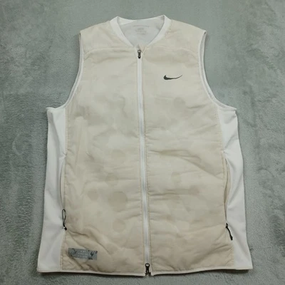 Nike Vest Mens Medium Tall White Therma Fit Adv Aerolayer Lightweight Full Zip - Image 1 of 4
