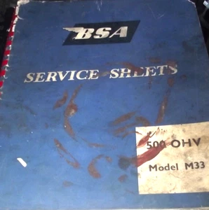 BSA 500 OHV MODELL M33 SCHECKHEFT - Bild 1 von 1
