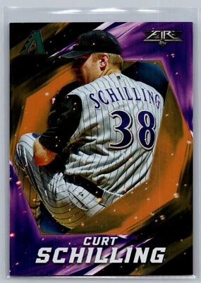2017 Topps Fire - #29 Curt Schilling /299 Orange - Image 1 of 2