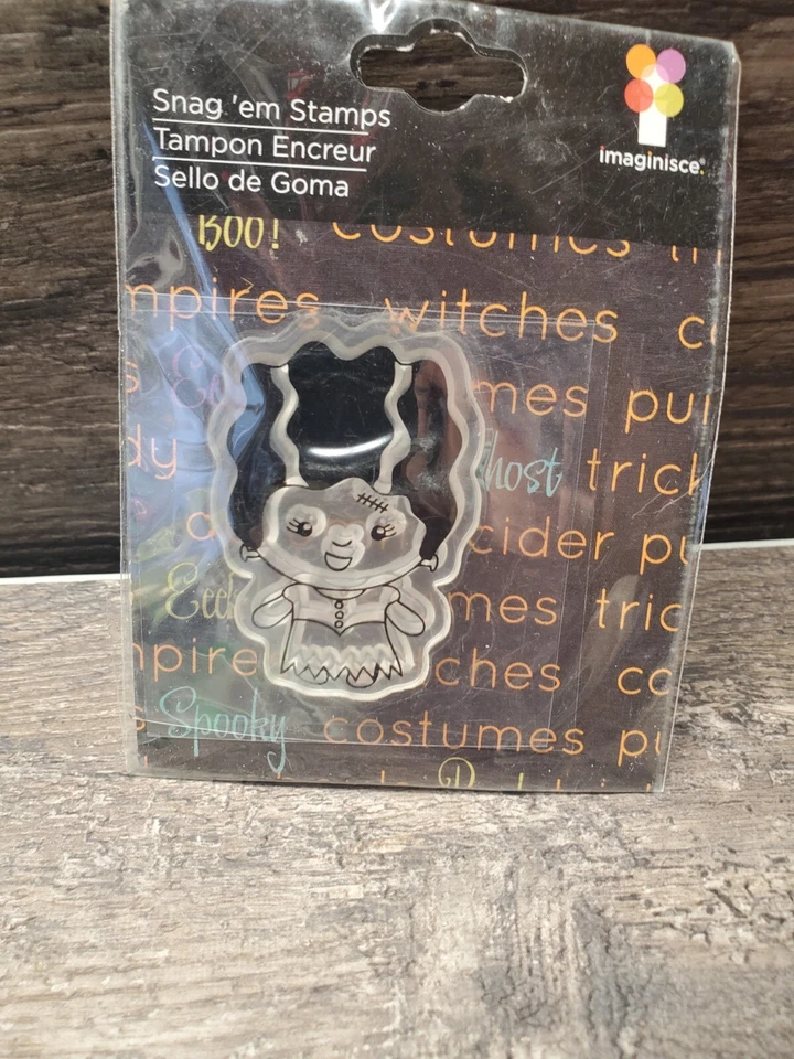 Estampillas acrílicas sin montar de la novia de Frankenstein estampillas enganches de Imaginisce nuevas en paquete Foto 1 de 1