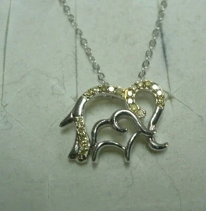 Gelber Diamant "Mutter & Kind" Halskette 20" 20 Diamanten 0,20tcw UVP 671 $ - Bild 1 von 7