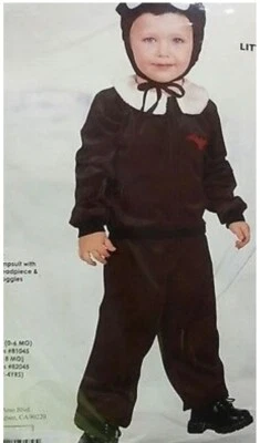 New retro vintage charades LITTLE AVIATOR  pilot COSTUME SIZE newborn 0-6 months - Image 1 of 3