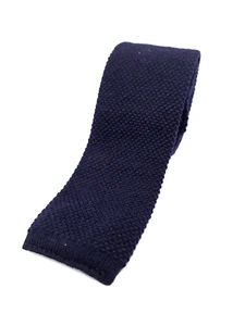 Vintage Oleg Cassini Mens Pure New Wool Squared Neck Tie Made in WEST GERMANY - Picture 1 of 4