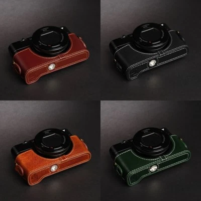 Real Leather Half Camera Case Bag for SONY RX100 V IV III II M5 M4 M3 M2 MARK V - Image 1 of 4