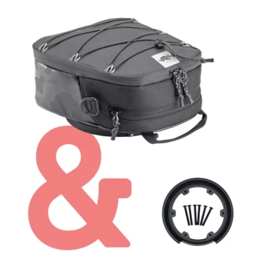 Kappa DR04 kleiner Tankrucksack 4,5 L Tanklock System schwarz grau Tarnoptik - Bild 1 von 3