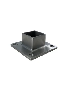 CRL HR15SYBS Brushed Stainless Square Full Flange for 1-1/2" Tubing - Picture 1 of 7