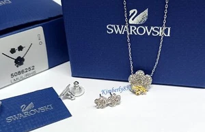 Swarovski Billy Bee Set -Pendant/Earrings RHS Yellow/Clear Crystal NEW 5086252 - Picture 1 of 11