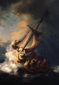 Rembrandt - The Storm on the Sea of Galile Nautical Poster Wall Art Print  - Picture 1 of 6