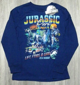 Jurassic Park World Isla Nubar Long Sleeve Dinosaur Shirt YOUTH Size L NEW w/TAG - Picture 1 of 3