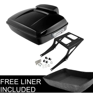 Chopped Trunk Backrest Mount Rack Docking Kit Fit For Harley Fat Boy 08-16 - Picture 1 of 12