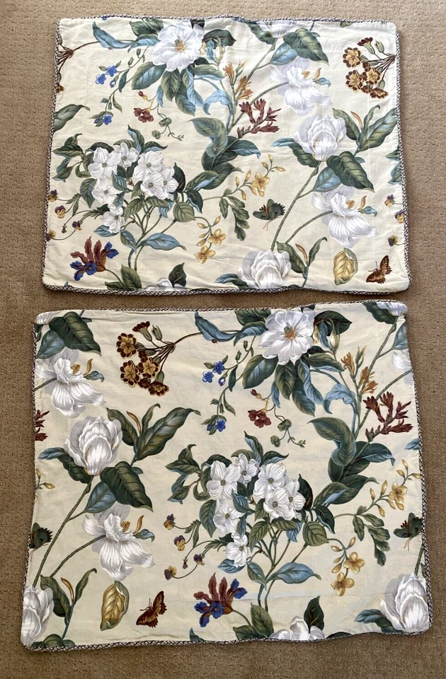 Par 2 fundas de almohada Waverly Williamsburg Magnolia King jardín rural francés Foto 1 de 4