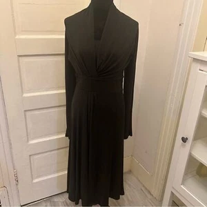 Max Mara Damen Maxikleid Schurwollmischung Goth dunkel romantisch Witchy 44 - Bild 1 von 9