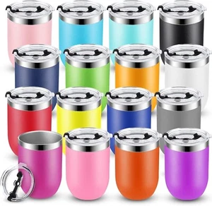 13 Packs Stainless Steel Tumblers with Lids, 12 Oz Tumblers Bulk Vacuum Insulate - Picture 1 of 6