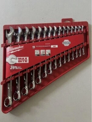 Milwaukee Combination Wrench Set 15 Piece SAE 48-22-9415 new - Image 1 of 2