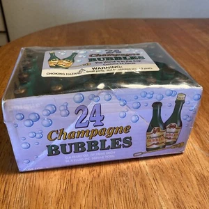 24 Champagne Bottle Wedding Table Decoration Favour Party Bubble Integrated Wand - Picture 1 of 6