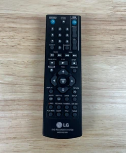 LG AKB31621901 BLACK REMOTE CONTROL FOR DVD RECORDER SYSTEM GENUINE ORIGINAL - Picture 1 of 2