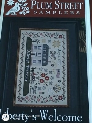 PLUM STREET SAMPLERS LIBERTY'S WELCOME CROSS STITCH CHART  - Image 1 of 4