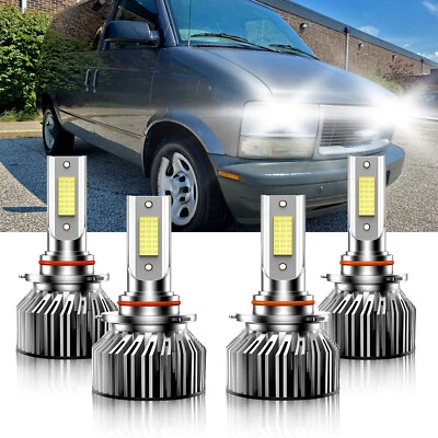 For GMC Safari 1995-2005 LED Headlight Bulbs 9005 9006 High Low Beam Lamp Kit - Image 1 of 4