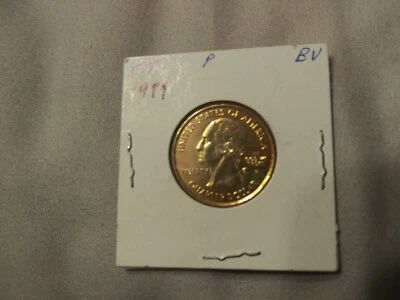 STATE QUARTER CONNECTICUT P--GOLD PLATED--FREE SHIP-1999 - Image 1 of 4