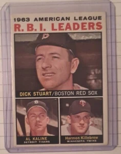 1964 Topps American League RBI Leaders #12 Al Kaline Harmon Killebrew - Picture 1 of 2