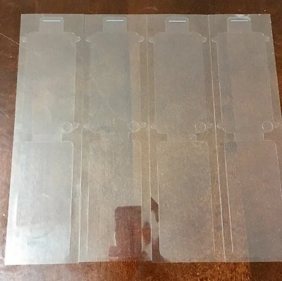 4X BLACK IPHONE 7/8 Plus FACTORY PLASTIC SEAL SCREEN PROTECTOR STICKER FILM LENS - Image 1 of 2