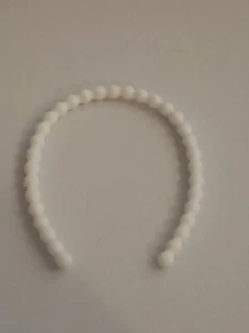 NEW BARBIE WHITE BEADED HEADBAND FOR Barbie ACCESSORY - Picture 1 of 2