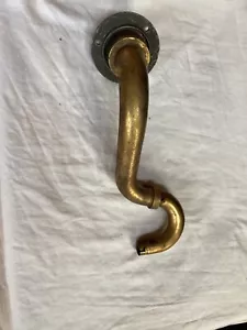 Vintage Pathe Concert Phonograph Tone Arm With Bracket gold tone - Picture 1 of 6