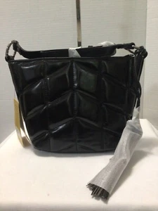 Patricia Nash black quilted Napa leather Voletta Crossbody bag W dust bag - Picture 1 of 9