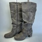 White Mountain Women's Entrust Zippered Boots Stone Suede Smooth Size 6M *blem*