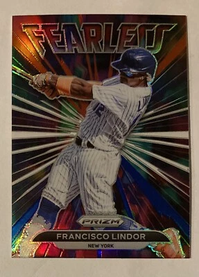 2022 Panini Prizm - Fearless Red White & Blue Prizm #FL-13 Francisco Lindor - Image 1 of 4