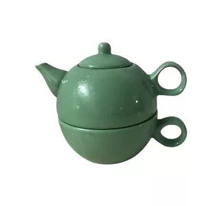 Old Amsterdam 1701 Porzellan Works Tea For One Mint Green Set - Bild 1 von 4