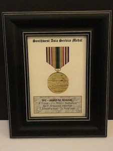SOUTHWEST ASIA SERVICE MEDAL ~ 5x7 Medal Print with Rank, Name, Unit, etc. - Picture 1 of 13