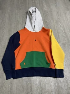 Ralph Lauren Polo ColorBlock Hooded Sweatshirt Boys Size Small Multicolor Preown - Picture 1 of 6