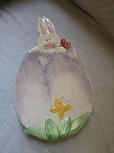Vintage Lillian Vernon Easter  Dish/Plate, Rabbit EUC - Picture 1 of 4