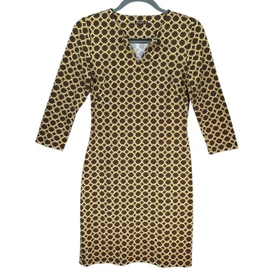 Vestido J McLaughlin Carly Talla XS Bastón Elevador Estampado Cadena Catalina Tejido Elástico Foto 1 de 4