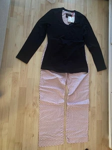 Esprit  Damen Schlafanzug schwarz/rosa Gr.38 schwarze Punkte,neu mit Etikett - Bild 1 von 7