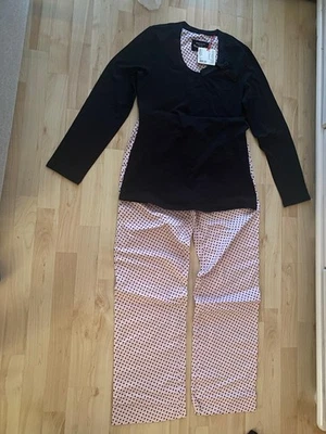 Esprit  Damen Schlafanzug schwarz/rosa Gr.38 schwarze Punkte,neu mit Etikett - Bild 1 von 4