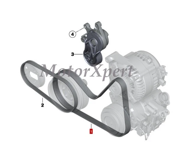 11287618848 GATES OEM Serpentine Belt For 2012-2016 BMW 228i 320i X1 X3 X4 2.0L - Изображение 1 из 4