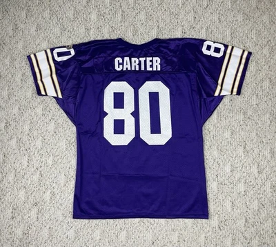 Camiseta púrpura vintage talla XL para hombre Wilson Team NFL Cris Carter Minnesota Vikings  Foto 1 de 4
