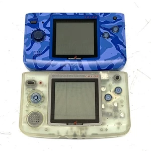 Junk SNK Neo Geo Pocket Color Blue camouflage  & Clear 2 set  HK24850024 - Picture 1 of 10